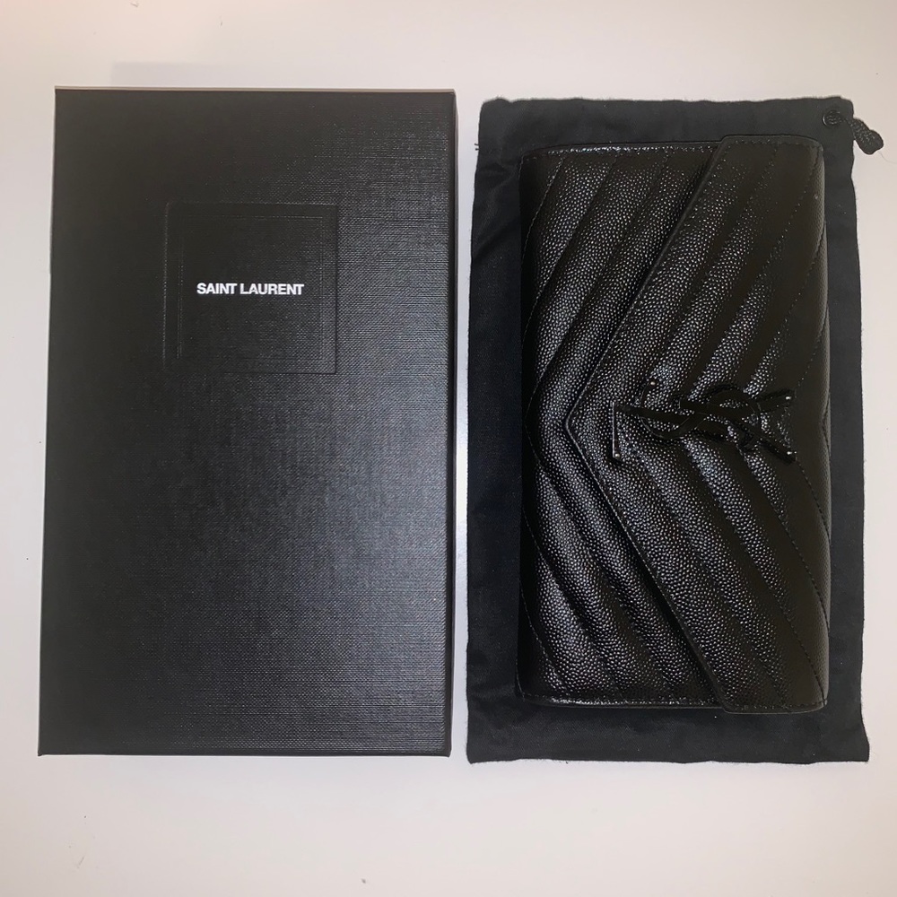 YSL Monogram Large Flap Wallet - Picture 1 of 3